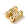 Brass Micro Pave Clear Cubic Zirconia Charms ZIRC-C009-01G-H-2