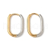 304 Stainless Steel Two Tone Hoop Earrings EJEW-P313-01C-G-4