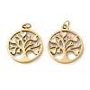 Ion Plating(IP) 304 Stainless Steel Enamel Pendants STAS-Q333-21G-1