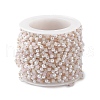 Cube & Round Glass & ABS Imitation Pearl Beaded Chains CHS-P016-43G-07-4