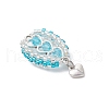 Glass Seed Beaded Hot Air Balloon Pendants PALLOY-MZ00662-05-3