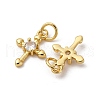 Brass Micro Pave Cubic Zirconia Pendants KK-P308-27G-2