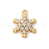 Brass Pave Clear Cubic Zirconia Charms KK-V016-03G-1