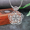 Mandala Flower Bohemian Style Alloy Pendant Necklaces FS-WG43472-01-4