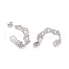 304 Stainless Steel Bear Paw Print Wrap Stud Earrings for Women EJEW-B018-12P-2