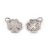 Brass Micro Pave Cubic Zirconia Charms KK-E068-VB112-1