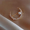 Alloy Glass Rhinestone Brooch PW-WG27359-07-1