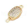 Brass Micro Pave Clear Cubic Zirconia Box Clasps KK-P291-38G-1