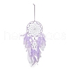Iron Woven Web/Net with Feather Pendant Decorations AJEW-B017-05-2