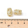 Brass Micro Pave Cubic Zirconia Beads KK-C104-12G-2