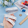 7.5 Yards Polyester Jacquard Flower Ribbon OCOR-WH0088-84F-3