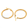 PVD Vacuum Plating 202 Stainless Steel Hoop Earrings EJEW-H003-43G-01-2