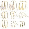   18Pcs 9 Style  Brass Earring Hooks KK-PH002-82-1