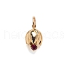 Ion Plating(IP) Brass Micro Pave Cubic Zirconia Pendants PW-WG53304-07-1