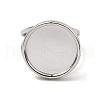 Non-Tarnish 304 Stainless Steel Open Cuff Pad Ring Settings RJEW-Z018-41P-2