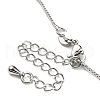 Long-Lasting Plated Brass Box Chain Necklaces for Women NJEW-G105-02P-3