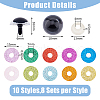 DICOSMETIC 80 Sets 10 Colors Plastic Doll Craft Eyes DIY-DC0002-38B-2