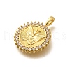 Rack Plating Brass Micro Pave Cubic Zirconia Enamel Pendants X-KK-L226-031G-03-2
