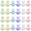 SOFPLATE 48Pcs 12 Styles UV Plated Acrylic Beads MACR-SP0001-26-1