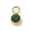 Ion Plating(IP) 304 Stainless Steel with Rhinestone Charms STAS-G351-13G-03-1