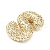 Rack Plating Brass Micro Pave Cubic Zirconia Pendants KK-Q790-01S-G-2