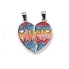 Alloy Enamel Split Pendants STAS-M114-04P-02-1