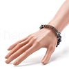 Natural Mixed Stone Round Beads Stretch Bracelets BJEW-JB06637-5