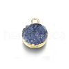 Natural Druzy Agate Pendants G-L566-A03-2