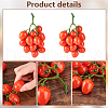 Mini Plastic Imitation Cherry Tomato DJEW-WH0042-57-4