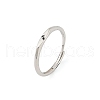 Rhodium Plated 925 Sterling Silver Adjustable Rings RJEW-S397-01P-06-4
