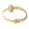 Eye 304 Stainless Steel Rhinestone Hinged Bangles for Women BJEW-I315-14G-3