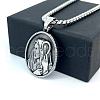 Greek Mythology Stainless Steel Religion Saint Pendant Necklaces CA5018-3
