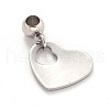 Tarnish Resistant Mixed Shape 304 Stainless Steel European Large Hole Dangle Charms PALLOY-JF00100-2