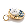 Brass Enamel Pendants X-KK-O140-12G-3