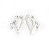 Silver Color Plated Alloy Letter Pendants PALLOY-J718-01S-V-1