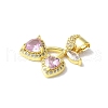 Brass Micro Pave Cubic Zirconia Pendants KK-A252-34G-01-2