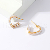 Elegant and Versatile Heart-shaped Faux Pearl Earrings RL5120-1