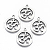 Tibetan Style Alloy Pendants TIBEP-S319-111AS-RS-1