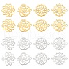 Unicraftale 16Pcs 8 Style 201 Stainless Steel Filigree Joiners Connector Charms STAS-UN0036-96-1