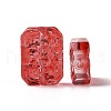 Transparent Spray Painted Glass Beads GLAA-I050-08G-3