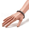 Natural Dzi Agate Stretch Bracelet BJEW-JB07691-3