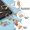 6Pcs 6 Styles Brass Micro Pave Clear Cubic Zirconia Keychain Clasps KK-TA0001-21-4