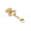 Angel Glass Pearl & Glass Seed Beaded Pendant Decorations HJEW-MZ00210-04-4