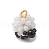 Glass Seed Beaded Sheep Charms PALLOY-MZ00545-4