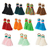 110Pcs 11 Colors Polyester Tassel Pendants FIND-TA0002-44-10