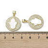 Brass Micro Pave Cubic Zirconia Pendants KK-G485-22D-G-3