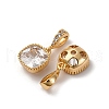 Brass Micro Pave Cubic Zirconia Pendants KK-Z112-07G-2