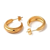 Rack Plating Brass Round Stud Earrings EJEW-R151-02G-2
