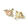 UV Plating Alloy Mixed Color Glass Rhinestone Pendants FIND-B039-08G-2