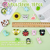 DICOSMETIC 16Pcs 16 Style Silicone Beads SIL-DC0001-17-2